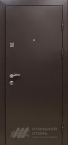 Коричневая железная дверь порошковым напылением №14 с отделкой Порошковое напыление - фото